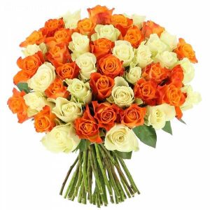 romantic gifts Nairobi, orange and white roses, roses for birthday gift, birthday gift same day delivery, buy her birthday gifts