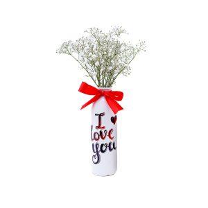 Baby breath in a vase, love flowers for her, romantic flowers for gf, romantic flowers for wife, order same day flowers