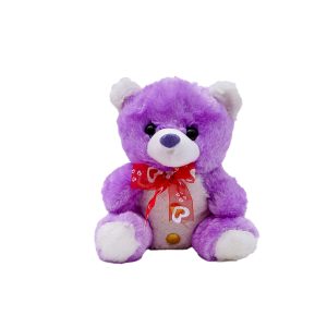 teddy bear & roses bouquet delivery, purple teddy bear, same day flower delivery, teddy bear gift for girlfriend