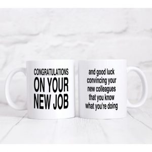 congratulations gifts for new job, personalized mugs, congratulations gift ideas, congratulations gifts for colleagues or friends