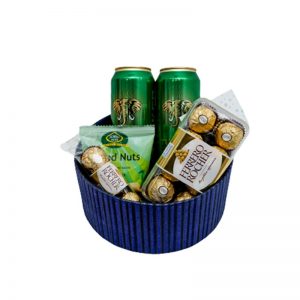 Unique birthday gifts for men, beer, nuts & chocolate hamper, creative birthday gift for husband, boyfriend or dad