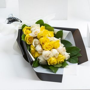 get well flowers in Nairobi Kenya, yellow & white roses, get well flowers, Delivery in Spring valley