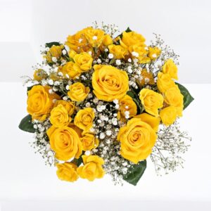 Order valentine's day flowers, Valentine's bouquet for her, fresh yellow roses, valentines day shopping
