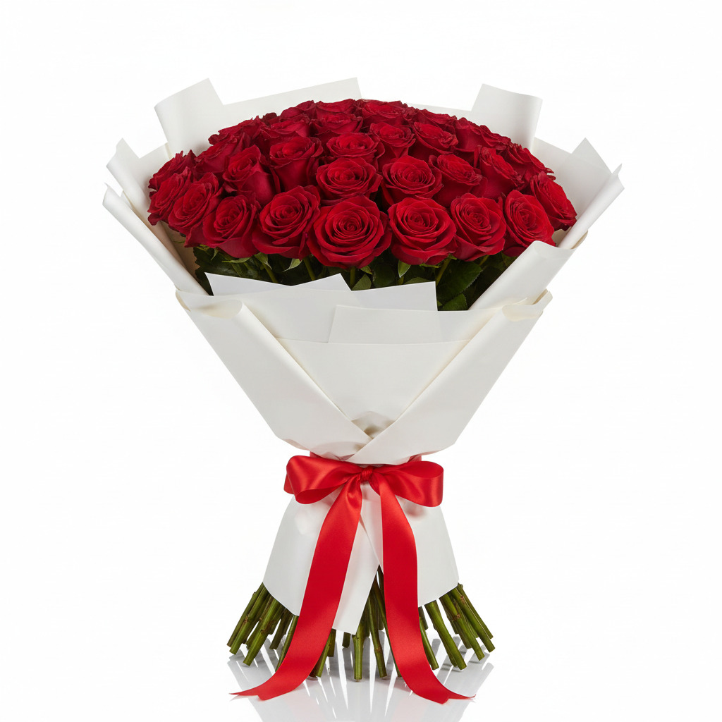 30 red valentines day roses