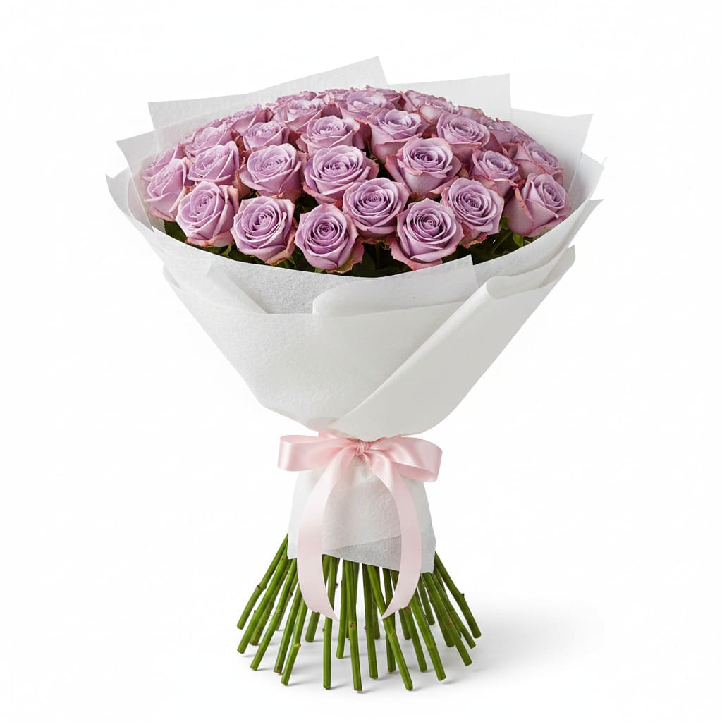 Lilac birthday roses