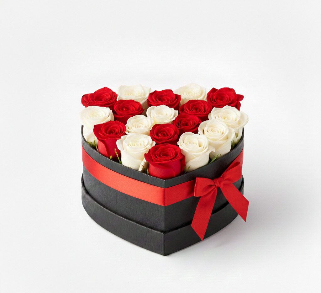 Red and white small romantic box