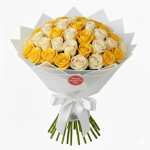 Florist in Nairobi women's day Runda, Women's day florist delivery Runda, Women's day flowers Runda Nairobi, Yellow & cream roses for women's day delivery, Nairobi florist women's day delivery